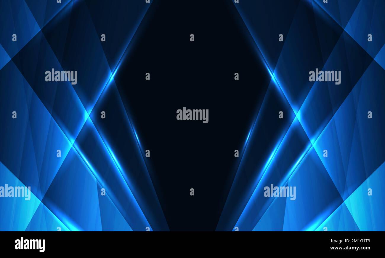 Blue modern trendy abstract background with diagonal geometric shapes ...