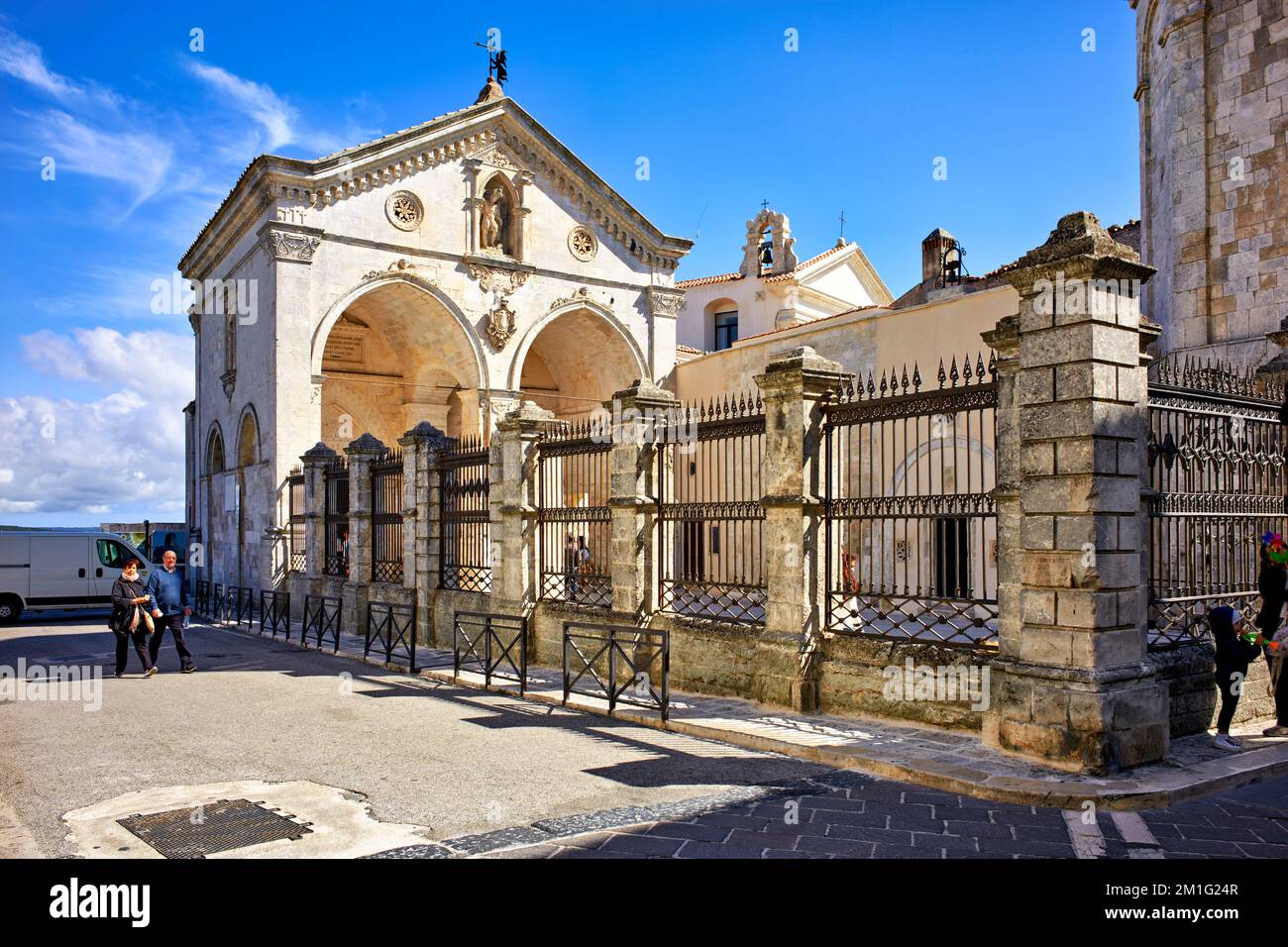 Apulia Puglia Gargano Italy. Monte Sant'Angelo. Sanctuary of Saint Michael the Archangel Stock Photo
