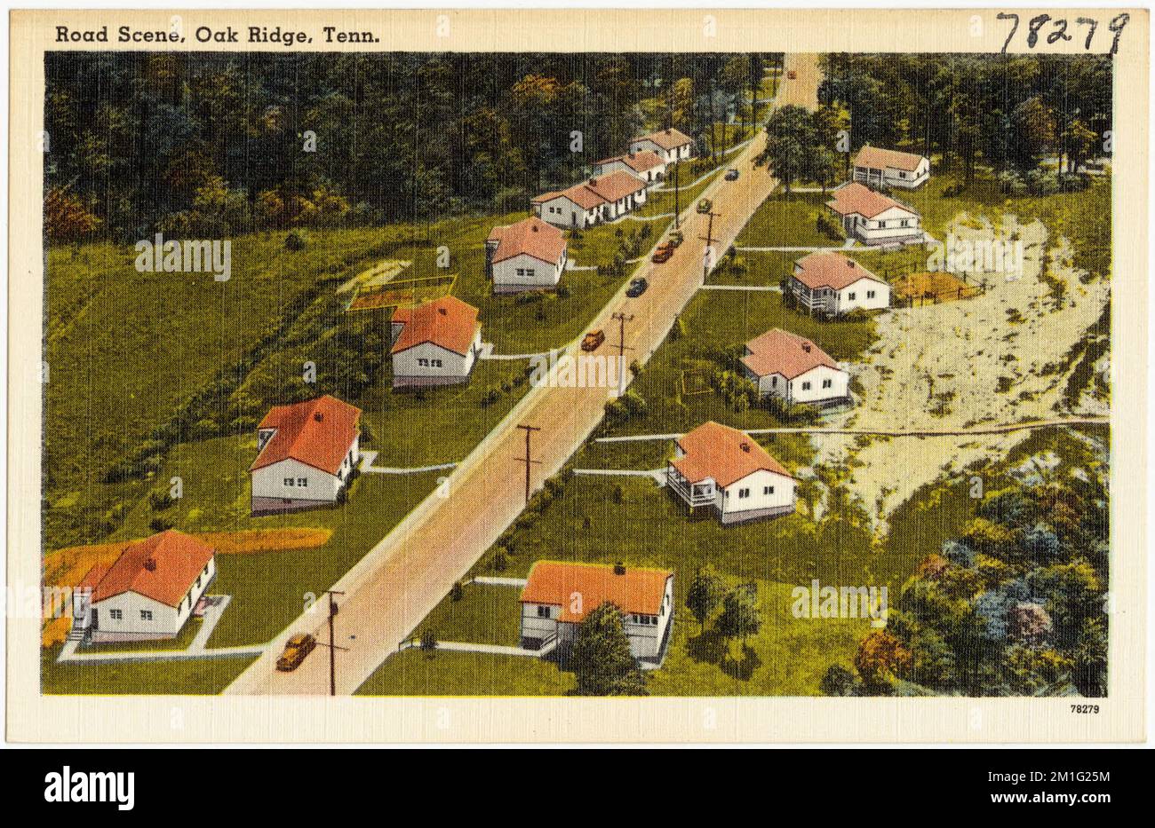 Oak Ridge Post Card Road scene, Oak Ridge, Tenn. , Cities & towns, Tichnor Brothers ...