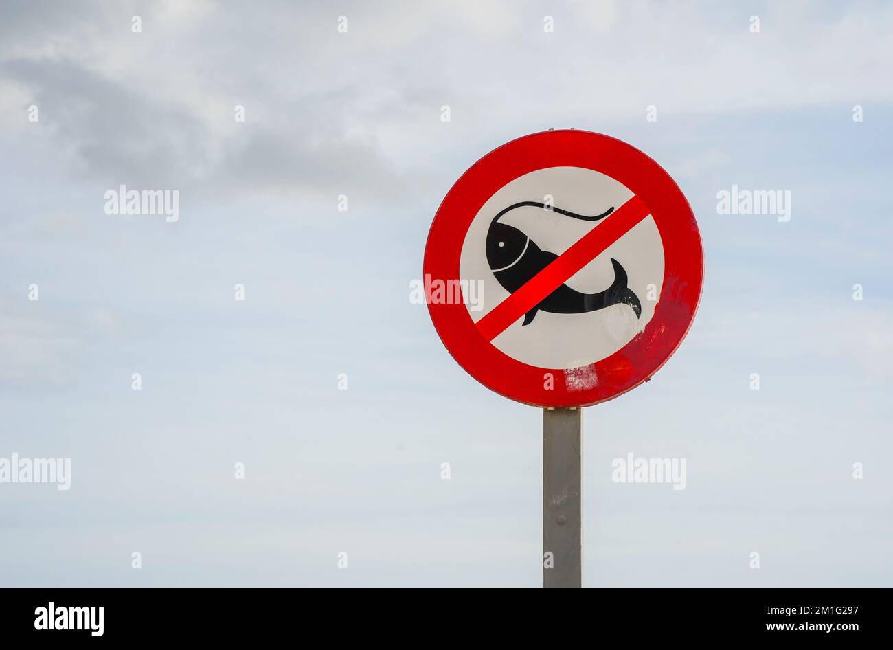 No Fishing Sign. Stock Photo