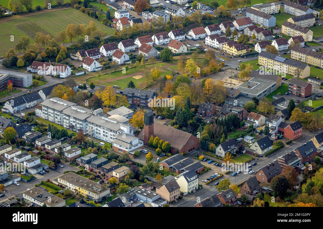 Luftbild, Kath. Bonifatiuskirche, Seniorenzentrum St. Bonifatius und