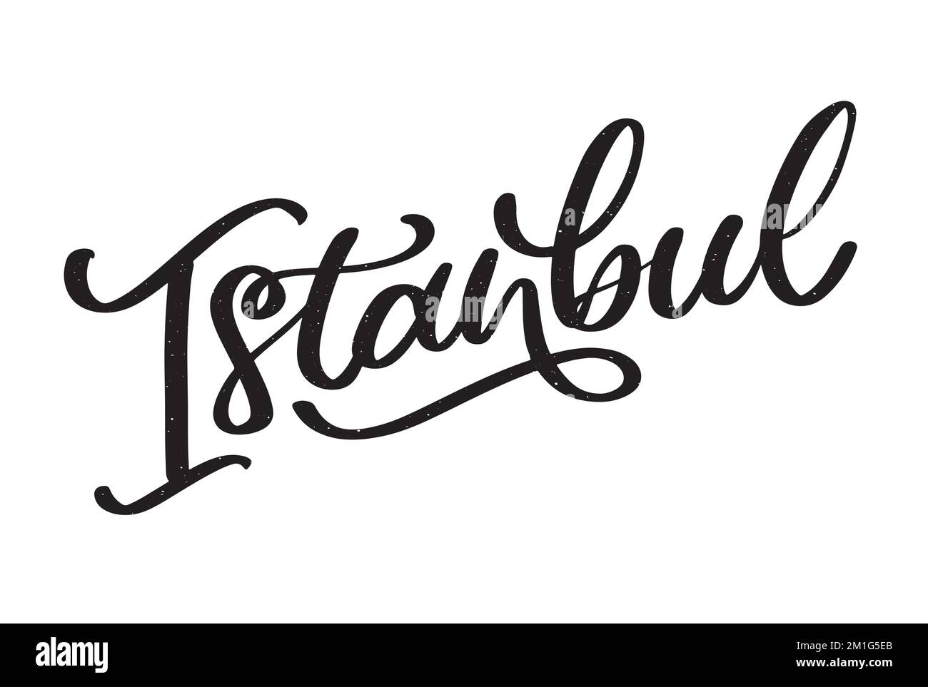 Istanbul. Hand lettering. Vector logo of Istanbul in black color with ...