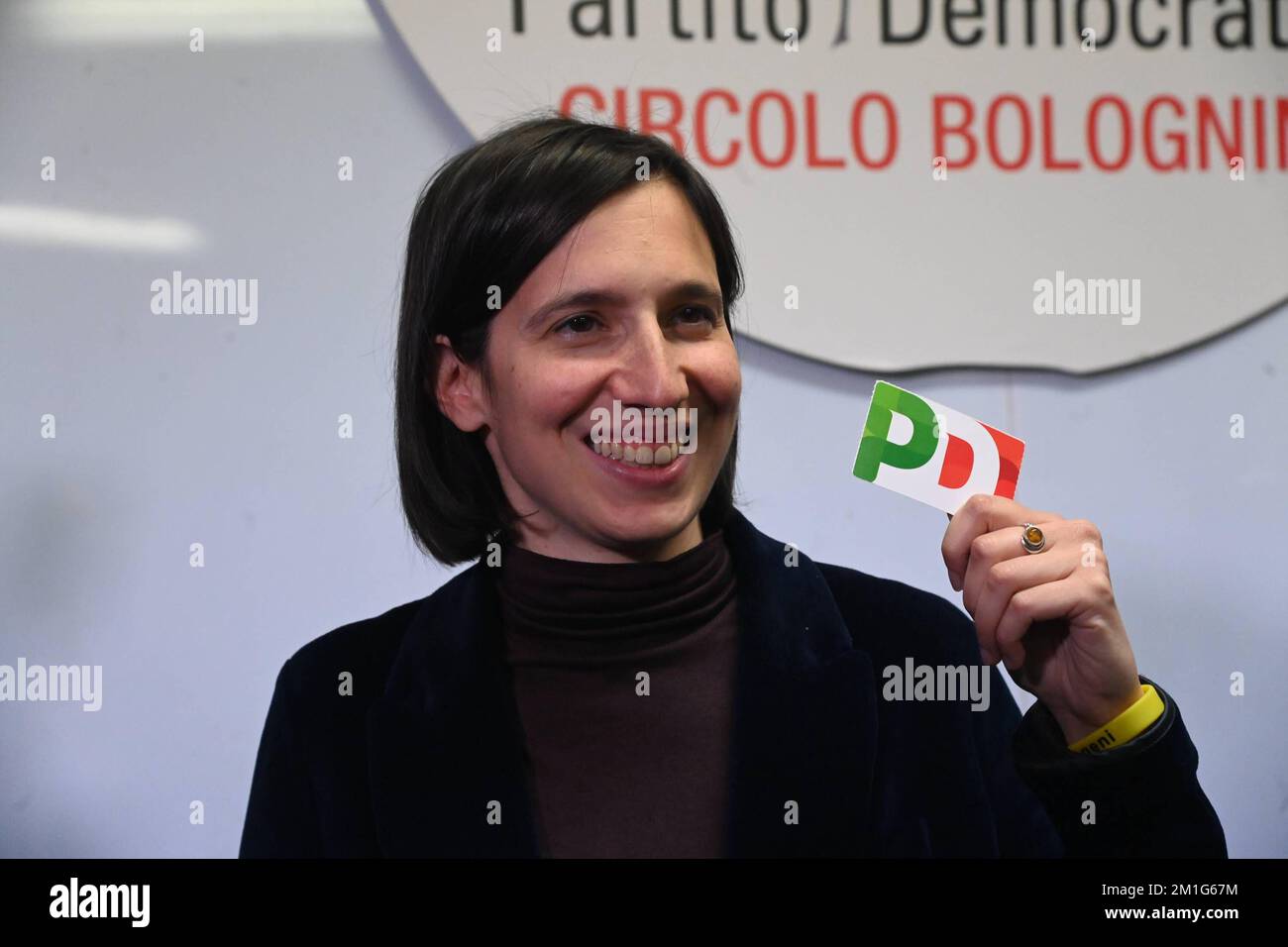 Bologna, Italy. 12th Dec, 2022. Bologna Elly Schlein joins the Democratic party. he takes the