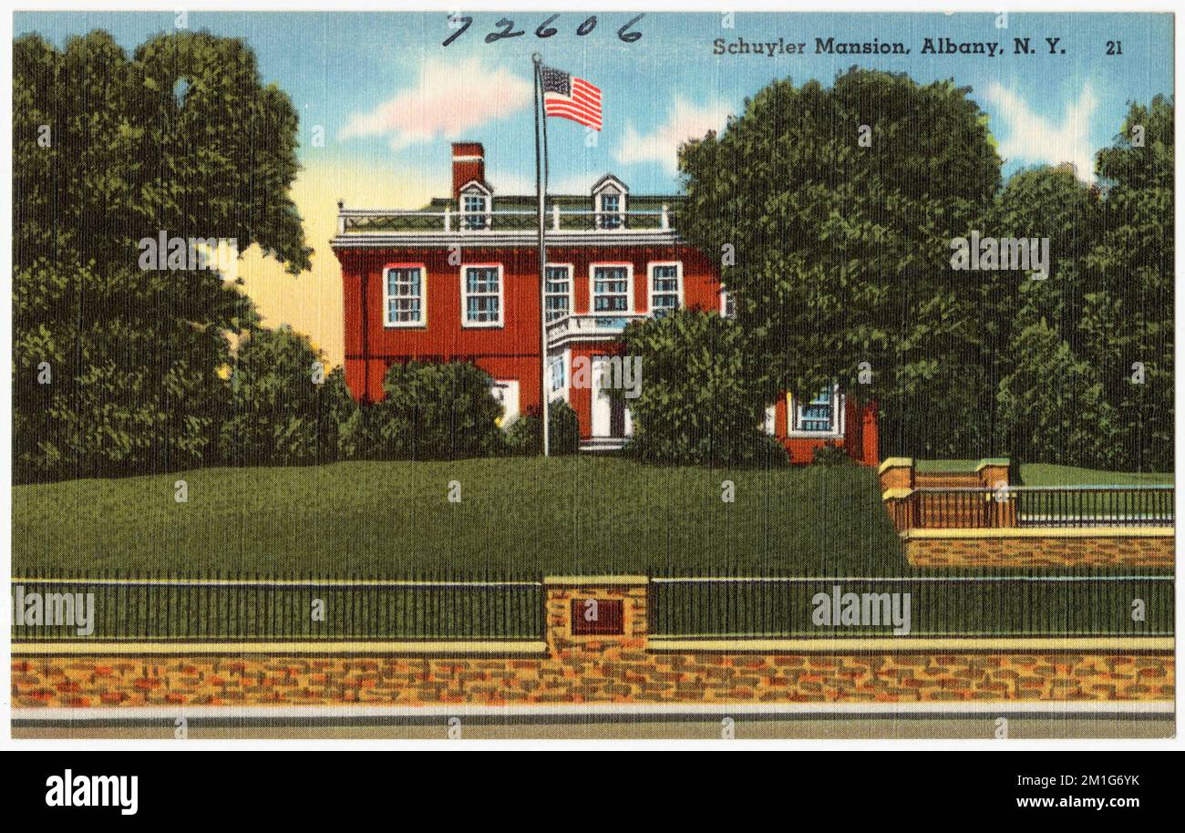Schuyler Mansion, Albany, N. Y. , Houses, Tichnor Brothers Collection