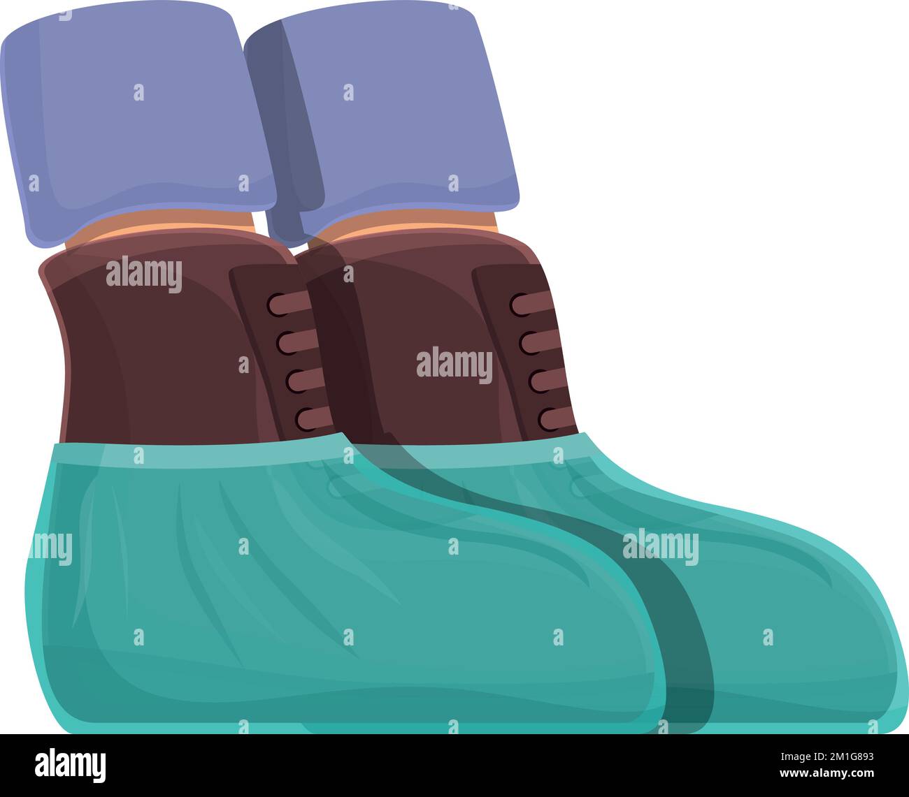 Boot protect icon cartoon vector. Shoe cover. Wear clean Stock Vector