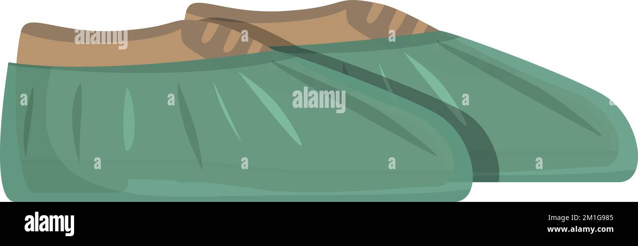 Indoor shoe cover icon cartoon vector. Medical protection. Safety