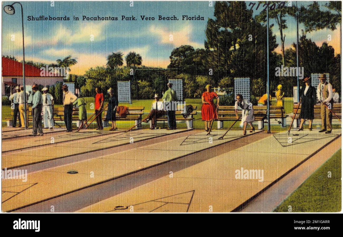 Shuffleboards in Pocahontas Park, Vero Beach, Florida , Sports