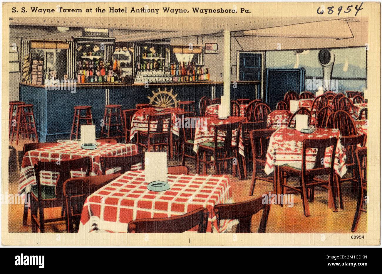 S.S. Wayne Tavern at the Hotel Anthony Wayne, Waynesboro, Pa. , Bars