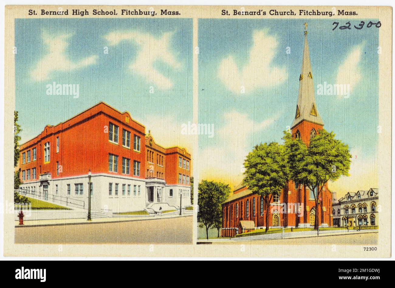 St Bernard High School, Fitchburg, Mass., St Bernard's Church ...