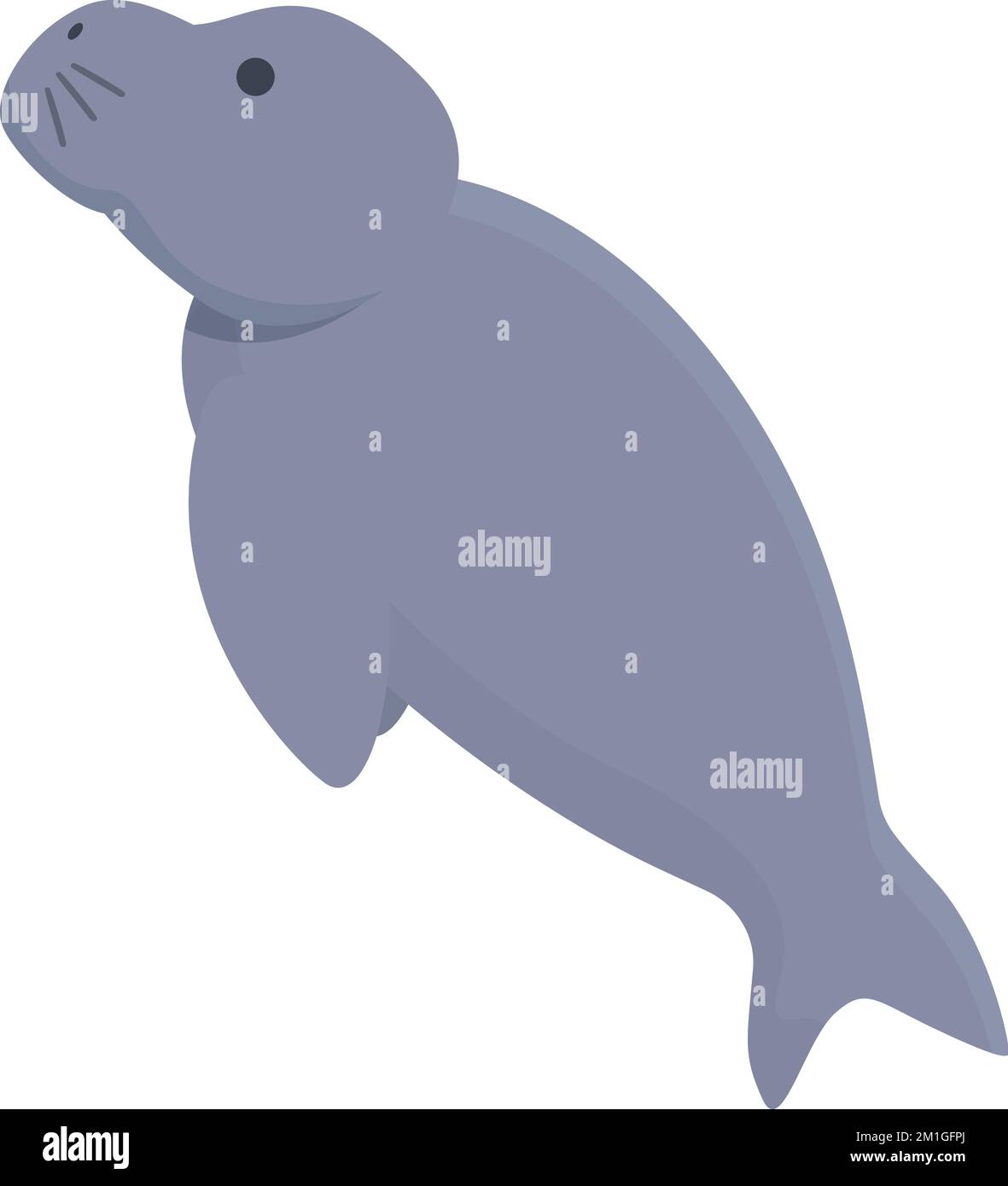 Dugong manatee icon cartoon vector. Ocean animal. Cute mammal Stock ...