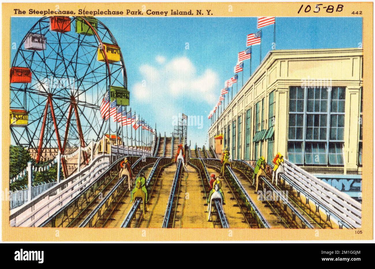 The Flopper Ride The Steeplechase, Steeplechase Park, Coney Island, N. Y. , Amusement ...