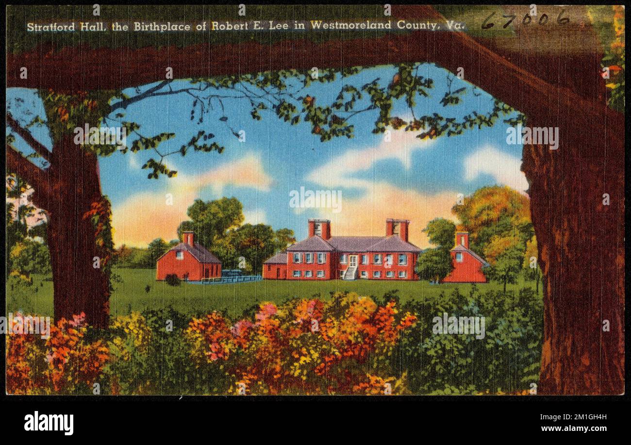 Stratford Hall, the birthplace of Robert E. Lee in Westmoreland County