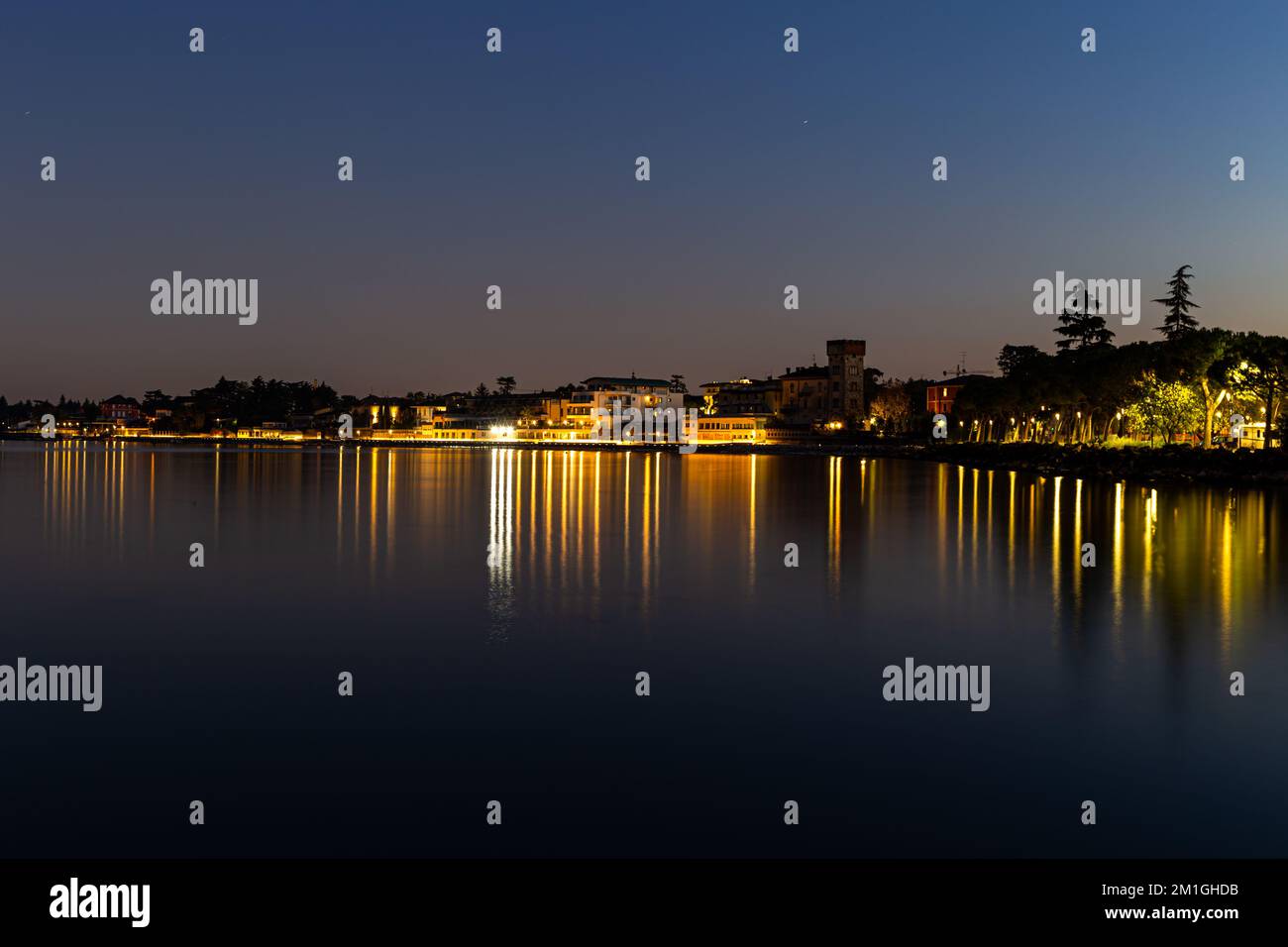 Desenzano del Garda at dusk Stock Photo