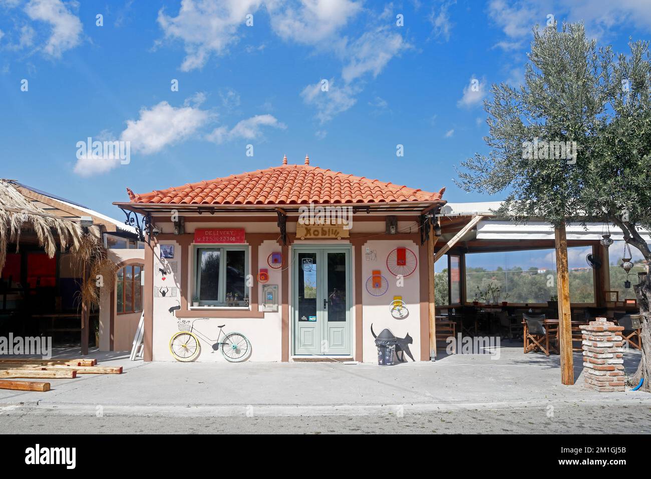 Kobi Cat Cafe, Lesbos, Greece.. September / October 2022. cym Stock Photo