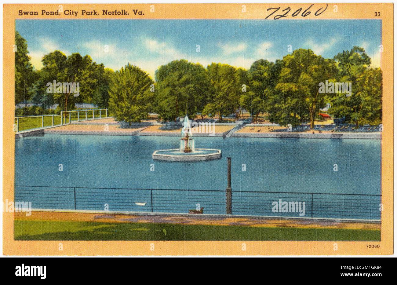 Swan Pond, City Park, Norfolk, Va. , Parks, Tichnor Brothers Collection