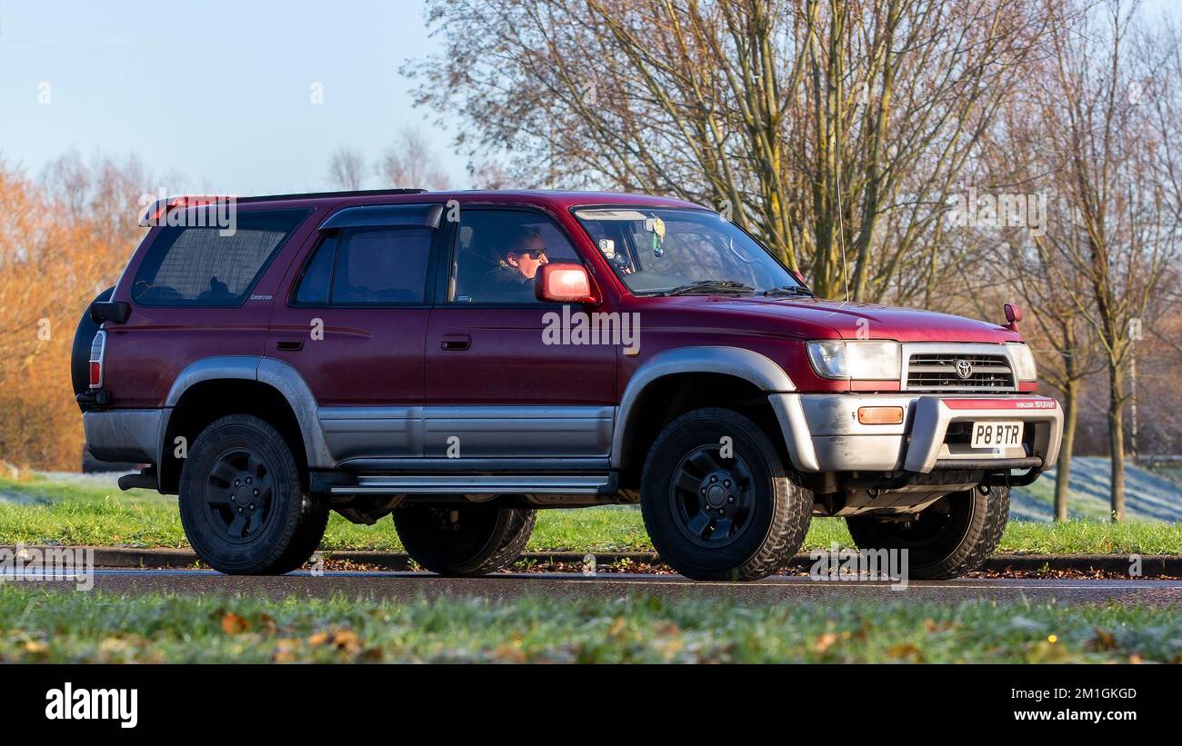 1997 red Toyota Hilux car Stock Photo