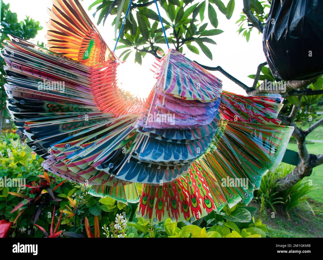 Kites for sale on a Indonesian merket place Stock Photo Alamy