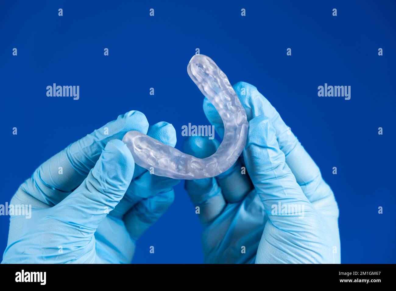 Dental transparent plastic mouthguard, splint for the treatment of