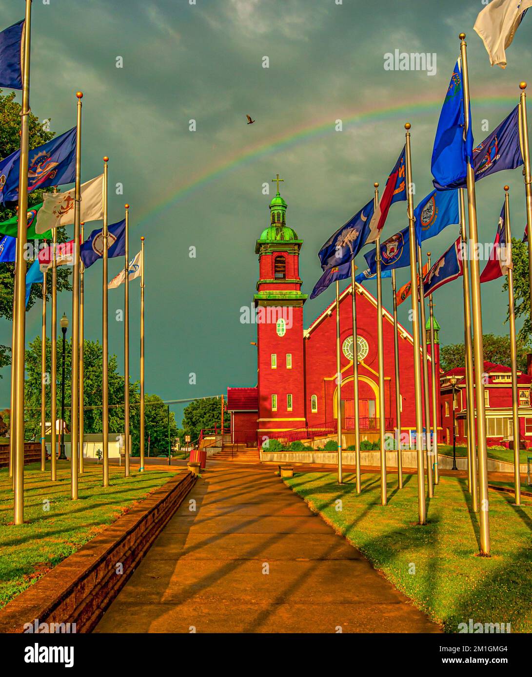 A beautiful assortment of flags from around the world on display in