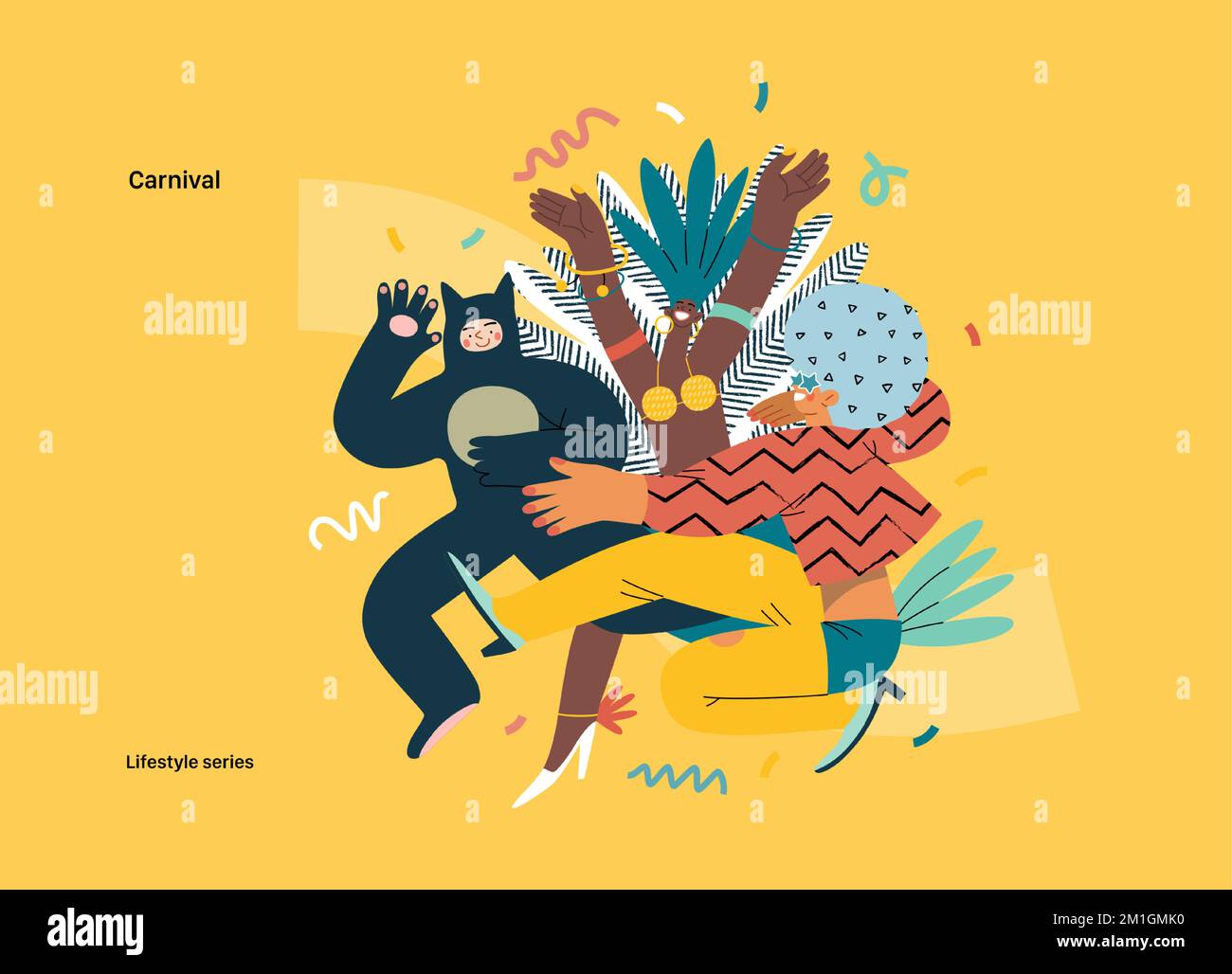 Masked woman in crowd Stock Vector Images - Alamy