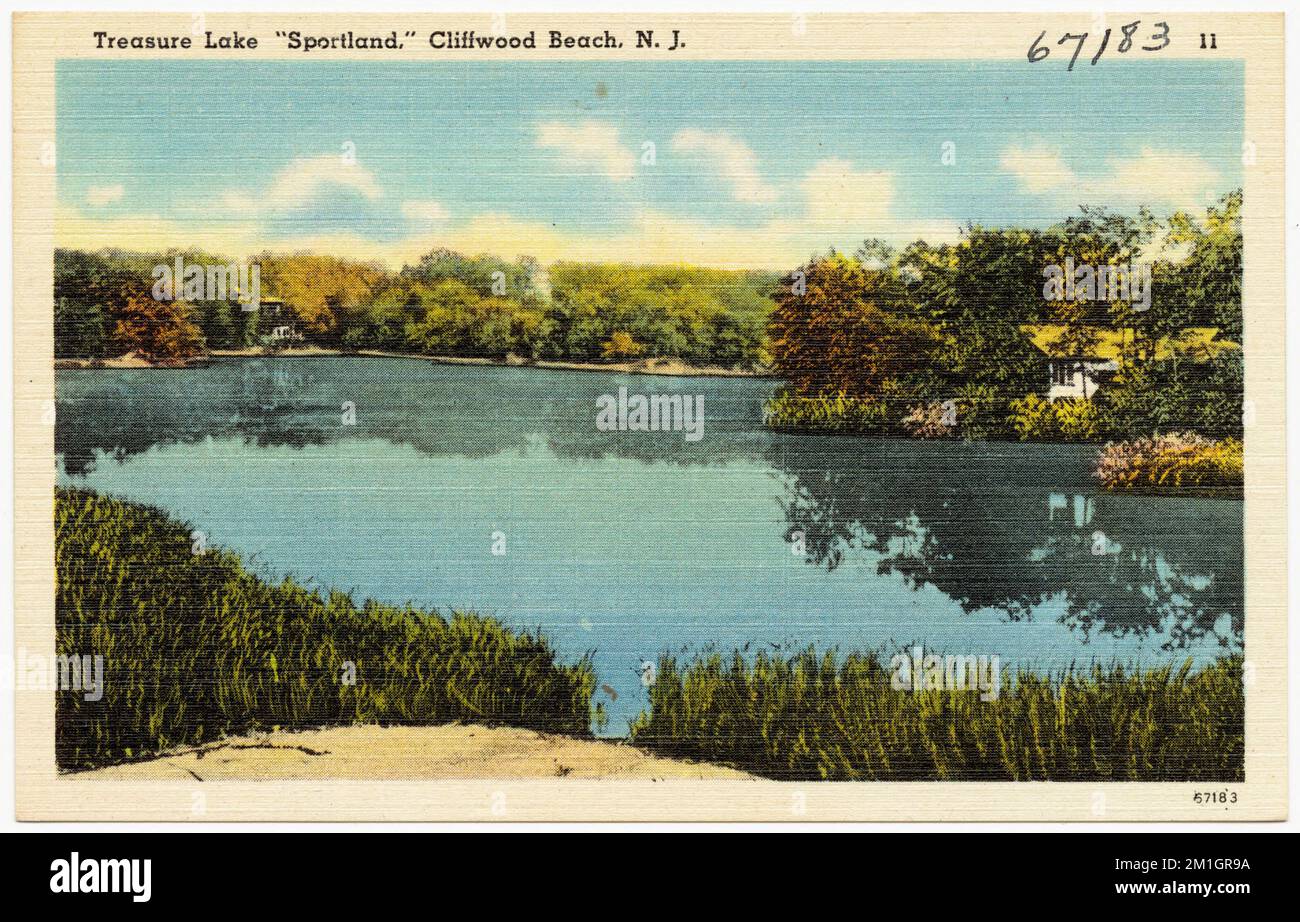 Treasure Lake, 'Sportland,' Cliffwood Beach, N.J. , Lakes & ponds