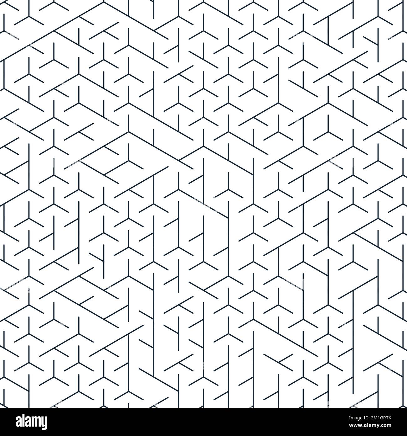 Hexagonal Maze generative pattern illustration Stock Vector Image & Art ...