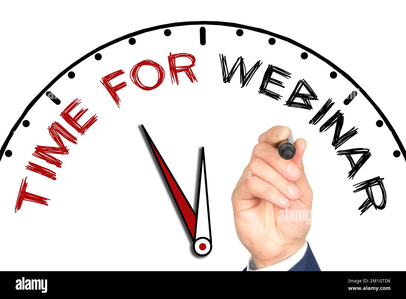 Business and economy concept. Hand writing TIME FOR WEBINAR on drawn