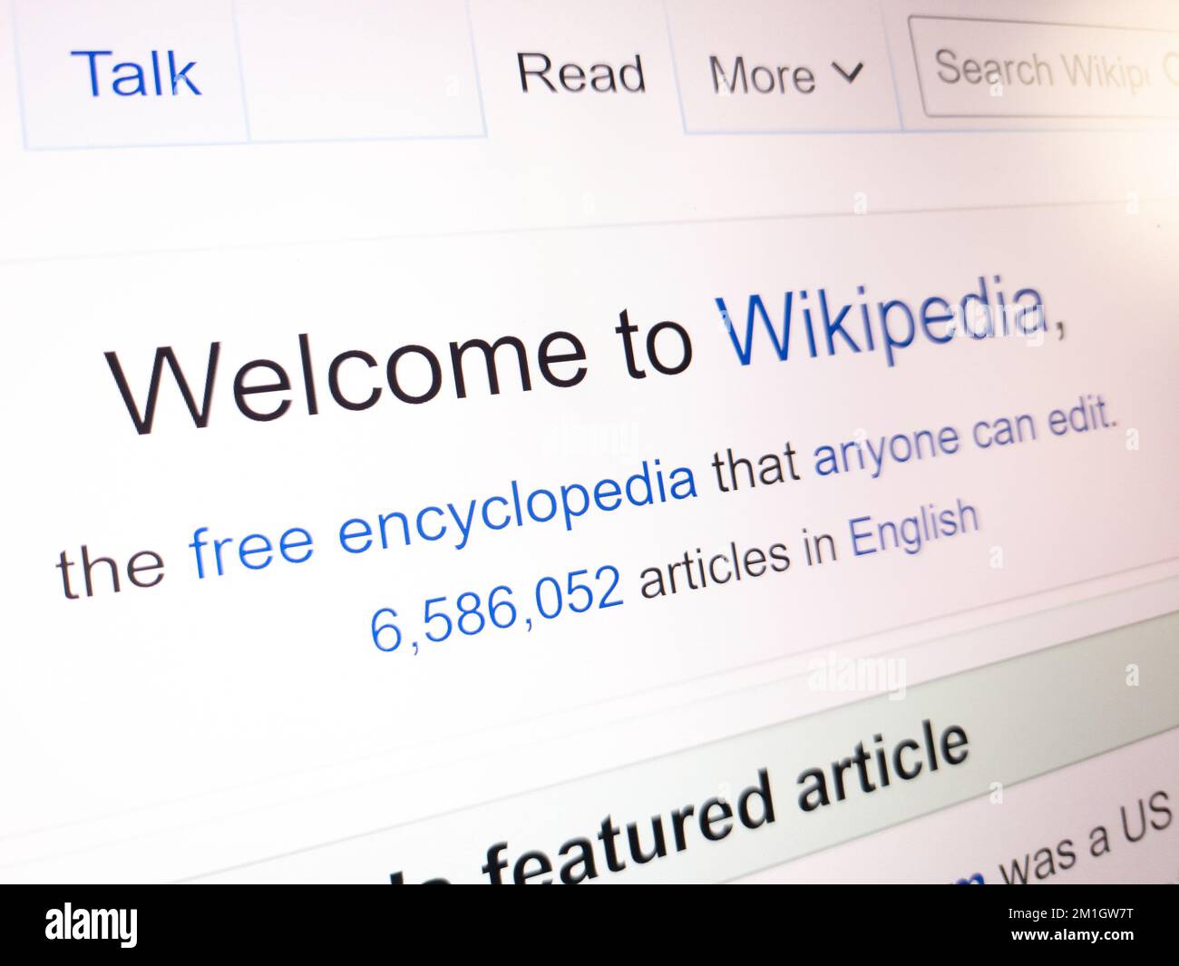 KONSKIE, POLAND - December 12, 2022: Wikipedia website displayed on laptop computer screen Stock Photo