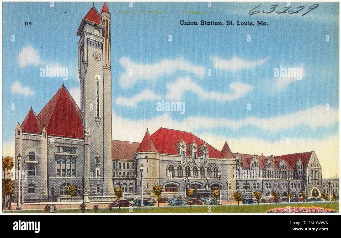 Union Station, St. Louis, Mo. , Railroad stations, Tichnor Brothers