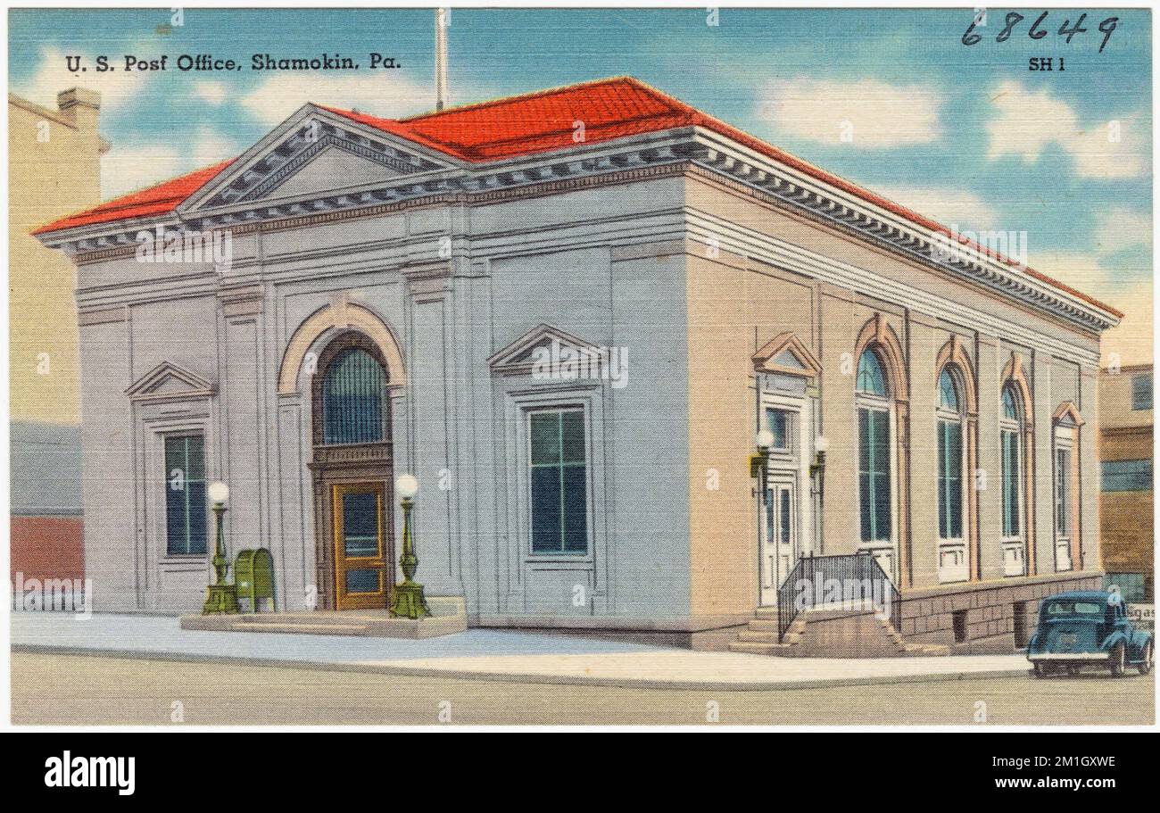 U.S. Post Office, Shamokin, Pa. , Post offices, Tichnor Brothers
