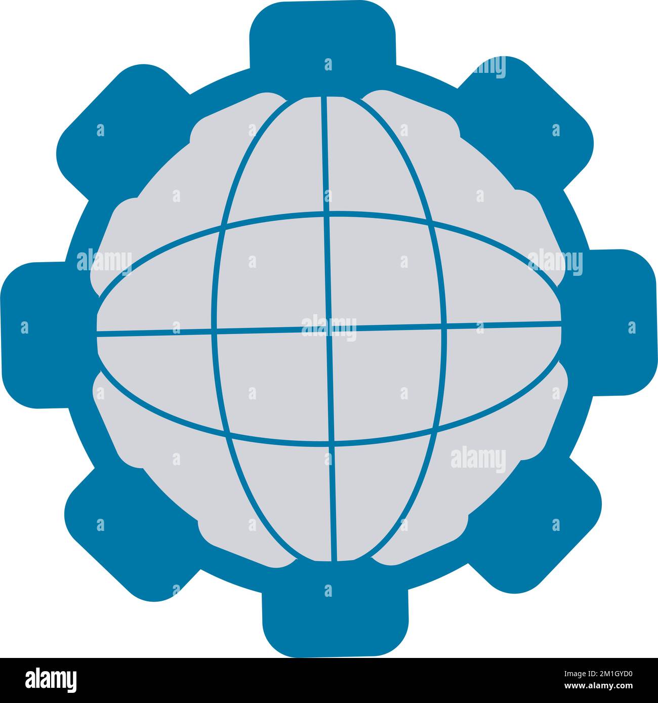 gear wheel with global sphere Stock Vector Image & Art - Alamy