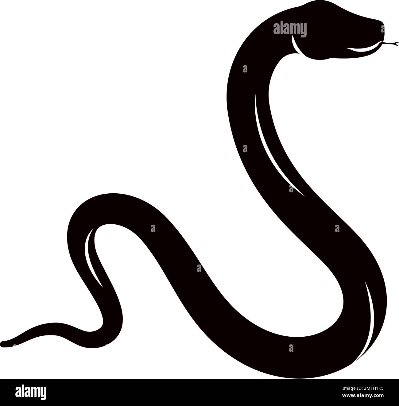 snake silhouette icon Stock Vector Image & Art - Alamy