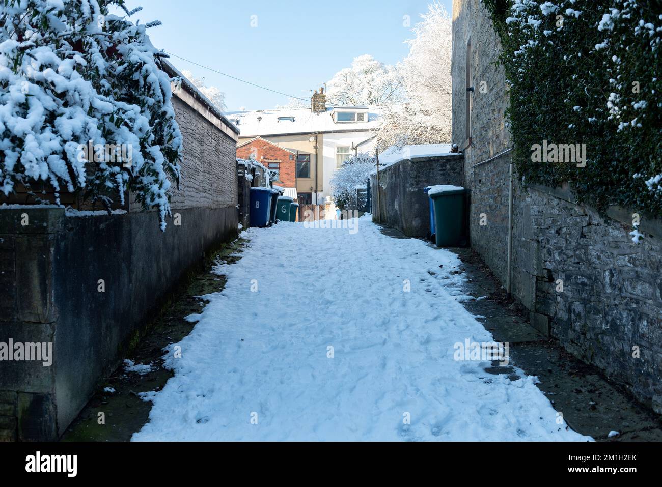 Taken in Rossendale Lancashire on 11 Decmeber 2022. Narrow back street