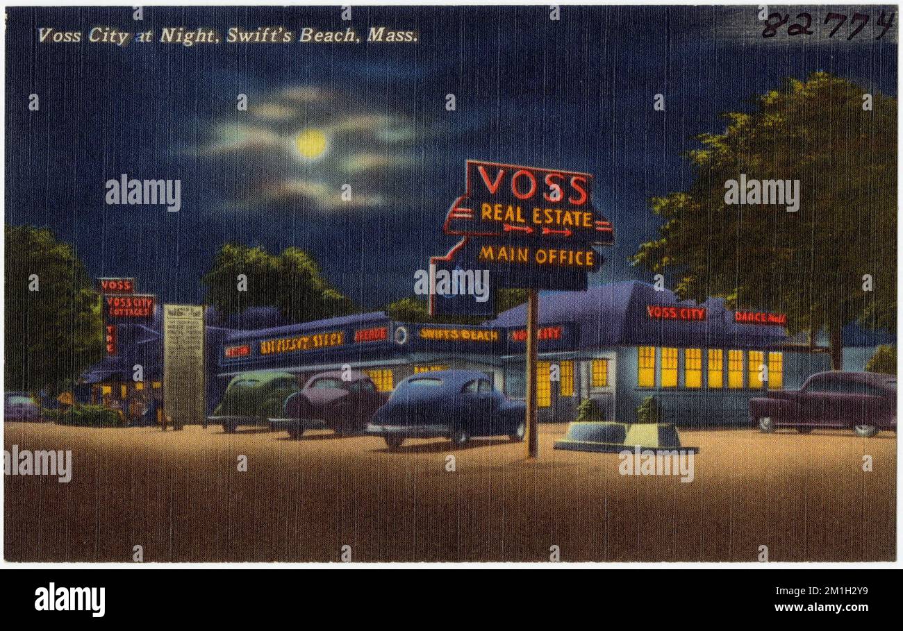 Voss City at night, Swift's Beach, Mass. , Commercial facilities