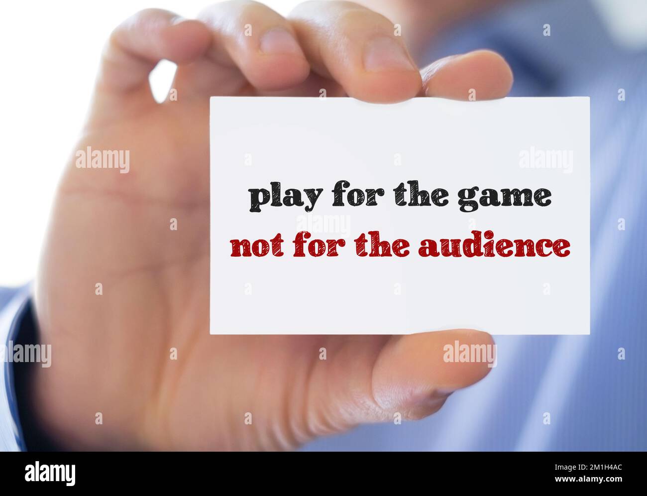 play for the game not for the audience Stock Photo