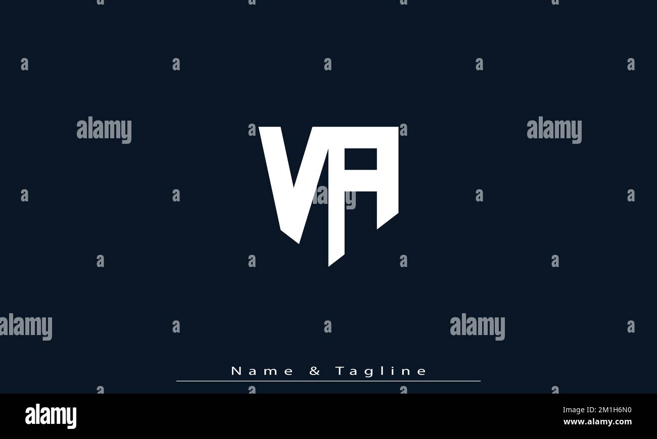 Alphabet letters Initials Monogram logo VA , AV Stock Vector