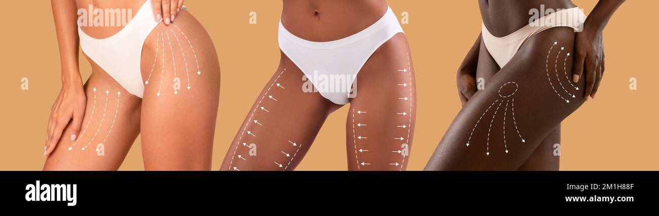 Woman in jeans with thong panties showing above pants Stock Photo - Alamy