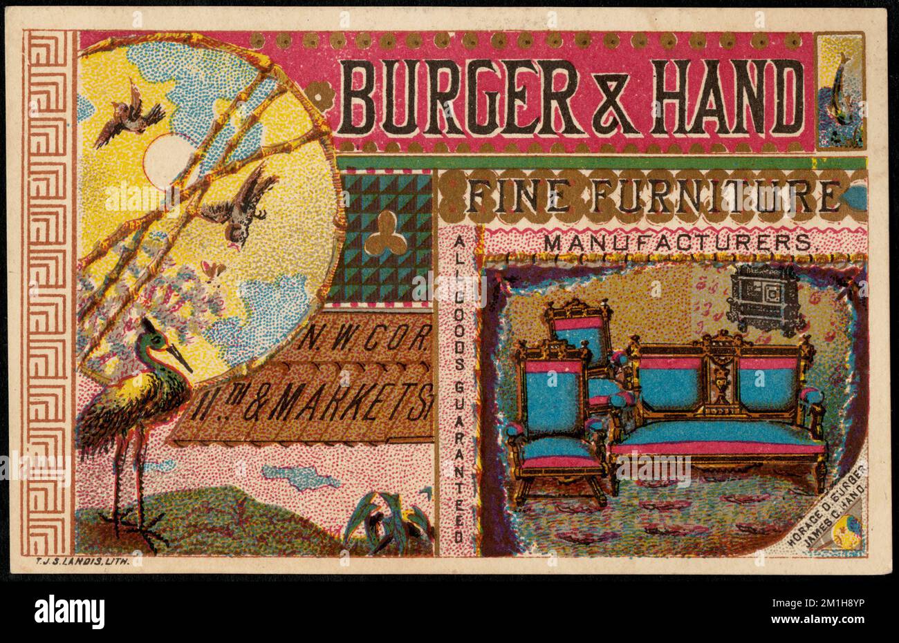 Burger & Hand, fine furniture manufacturers, all goods guaranteed