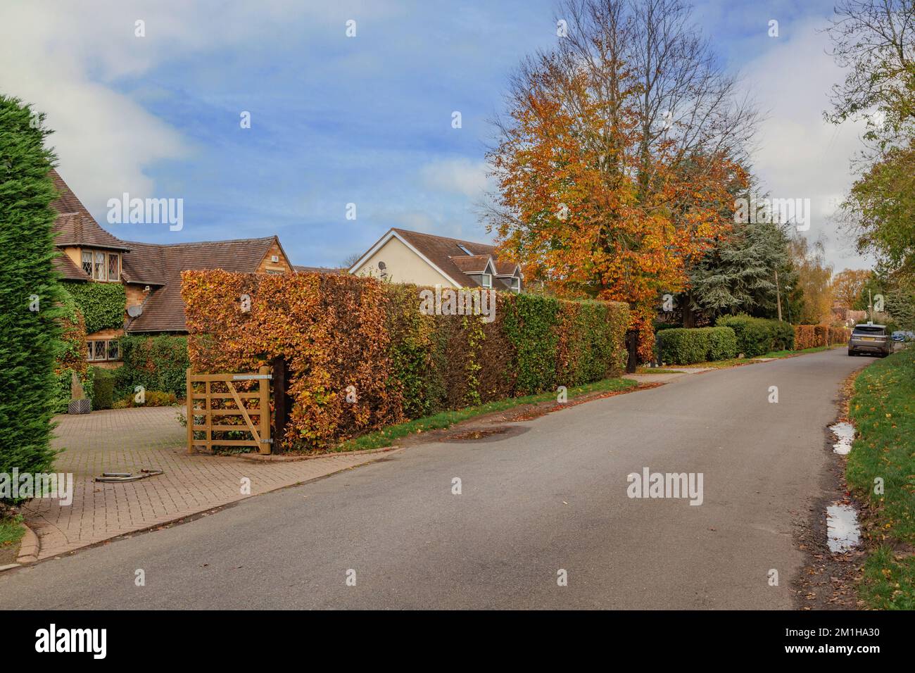 Street views with cottages in the Warwickshire village of Alveston Stock Photo Alamy