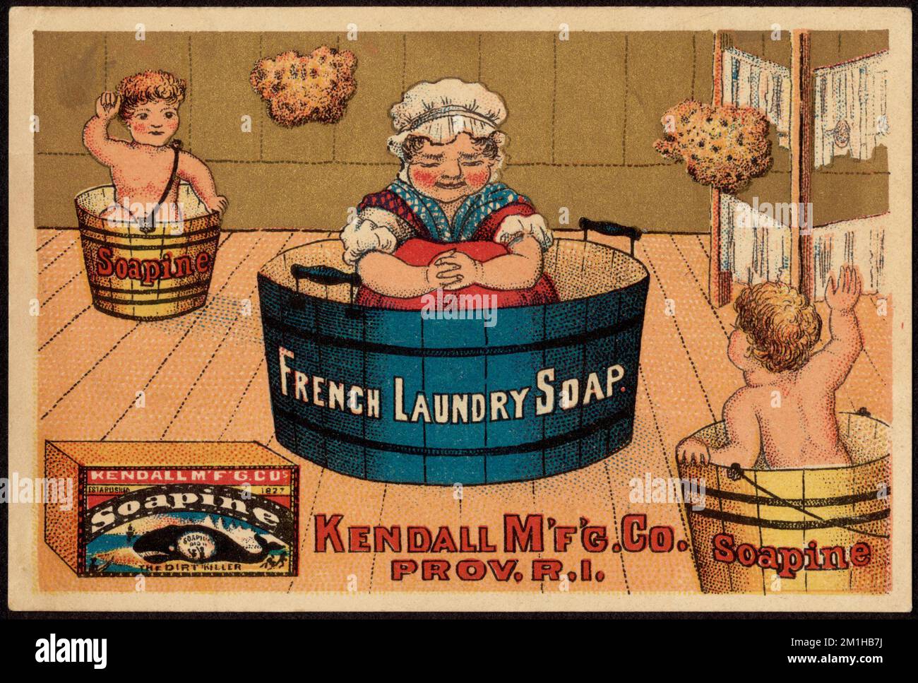 French Laundry Soap Soapine , Women, Children, Wash tubs, Household