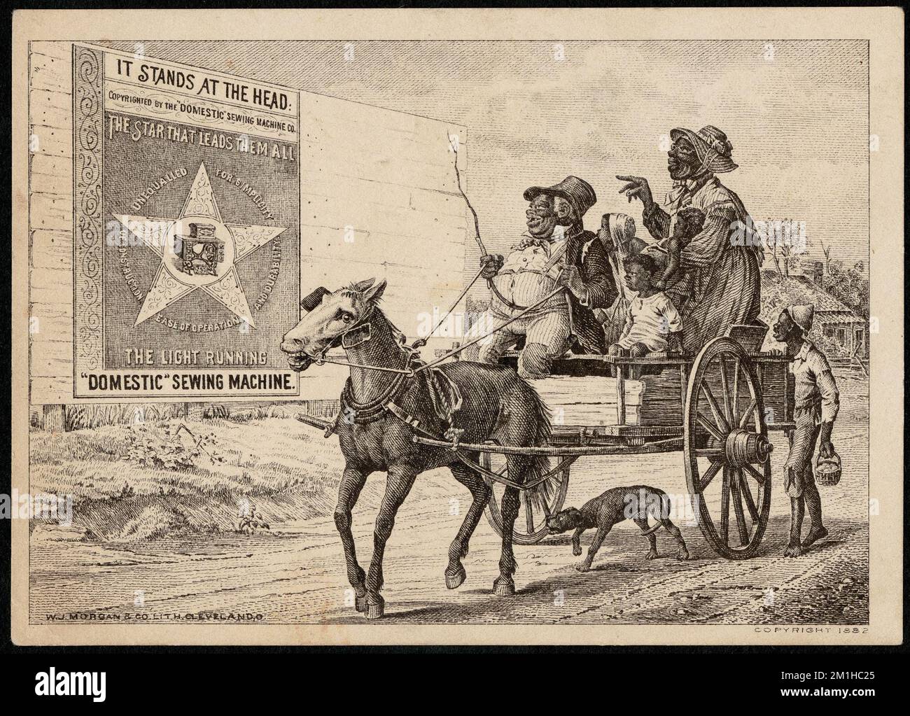 1882 USA trade card for Domestic sewing machines (Black Americana) 1882 USA trade card for Domestic sewing machines (Black Americana)