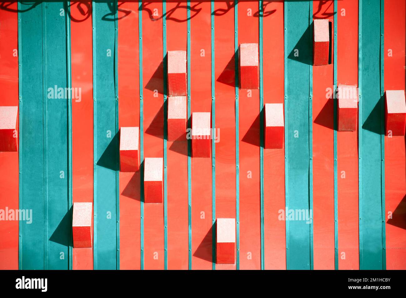 Texture and background of close up plastic construction wall building