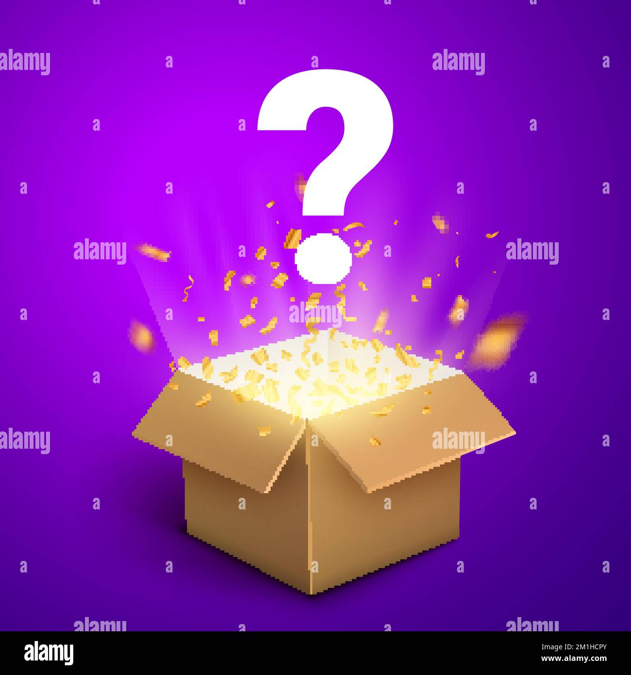 Mystery contest box, lucky prize present surprise secret. Mystery box gift  question icon Stock Vector Image & Art - Alamy