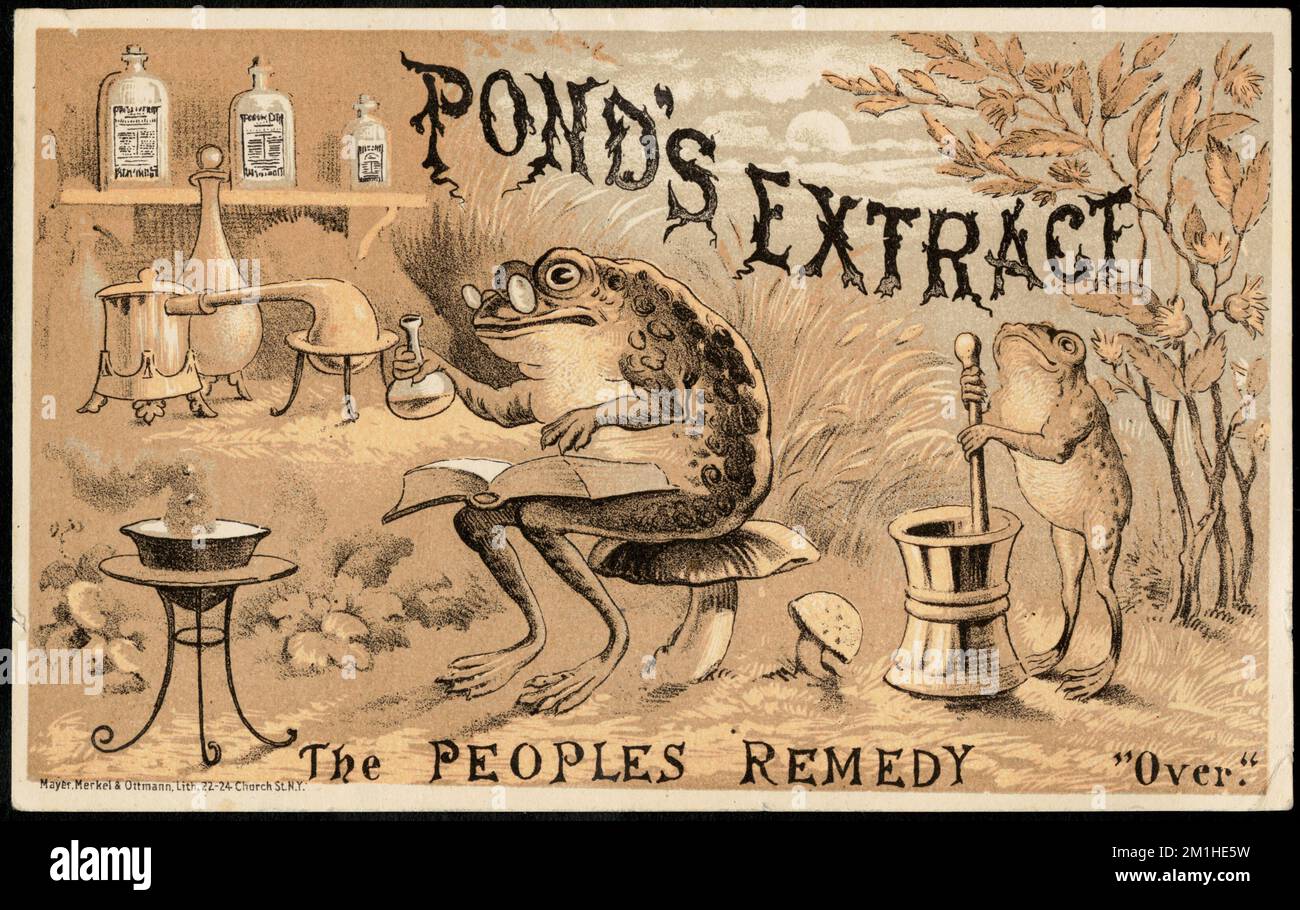 Pond's Extract, the people's remedy , Frogs, Animals in human situations, Patent medicines, 19th