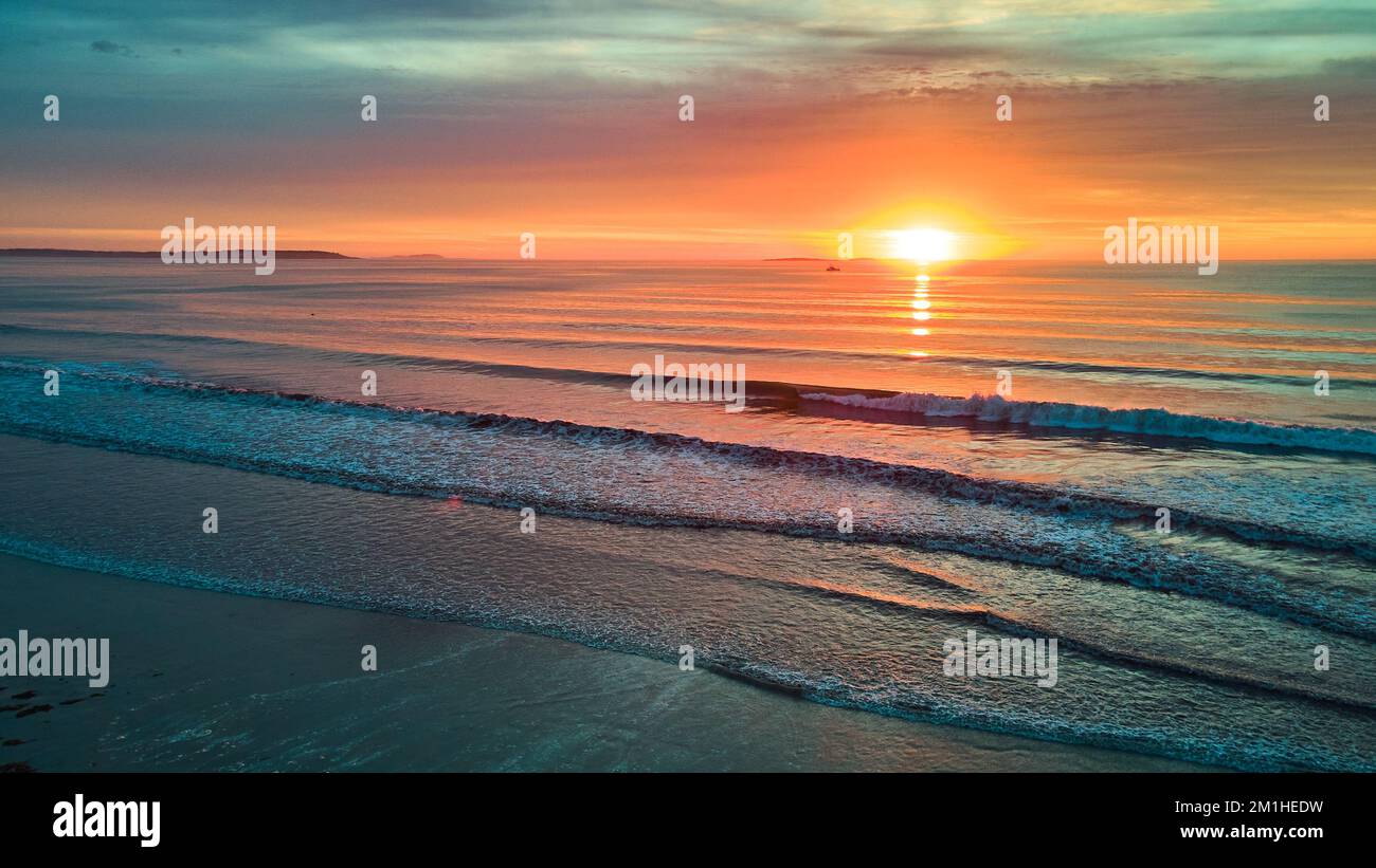 Aerial drone over ocean waves hi-res stock photography and images - Alamy