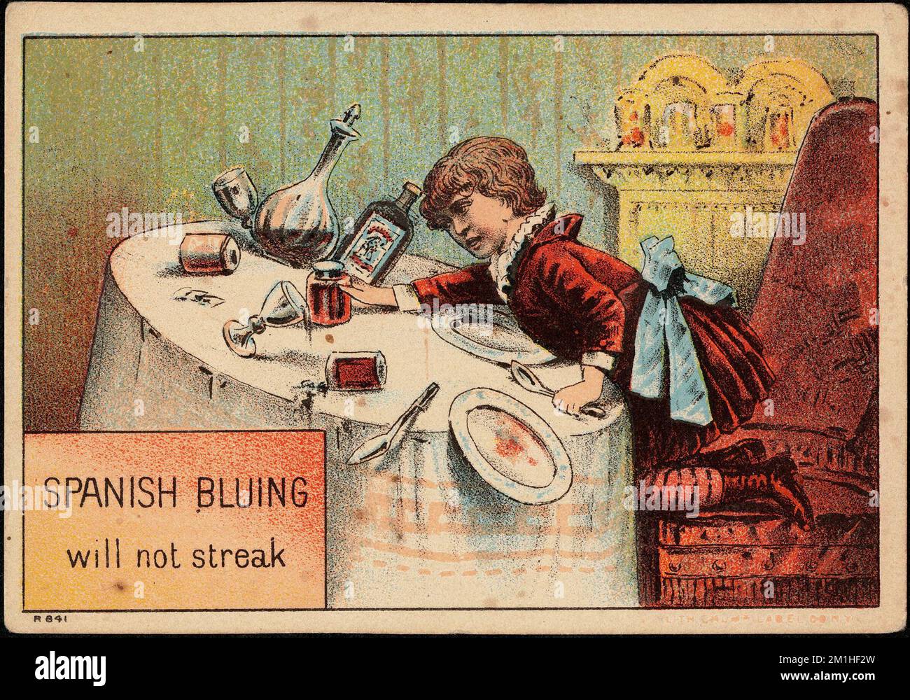 https://c8.alamy.com/comp/2M1HF2W/spanish-bluing-will-not-streak-girls-laundry-19th-century-american-trade-cards-2M1HF2W.jpg