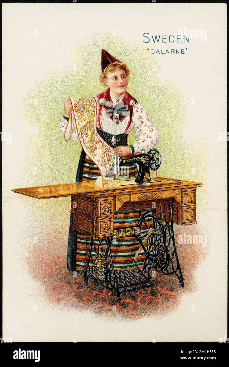 Sweden 'Dalarne' , Women, Sewing machines, 19th Century American Trade