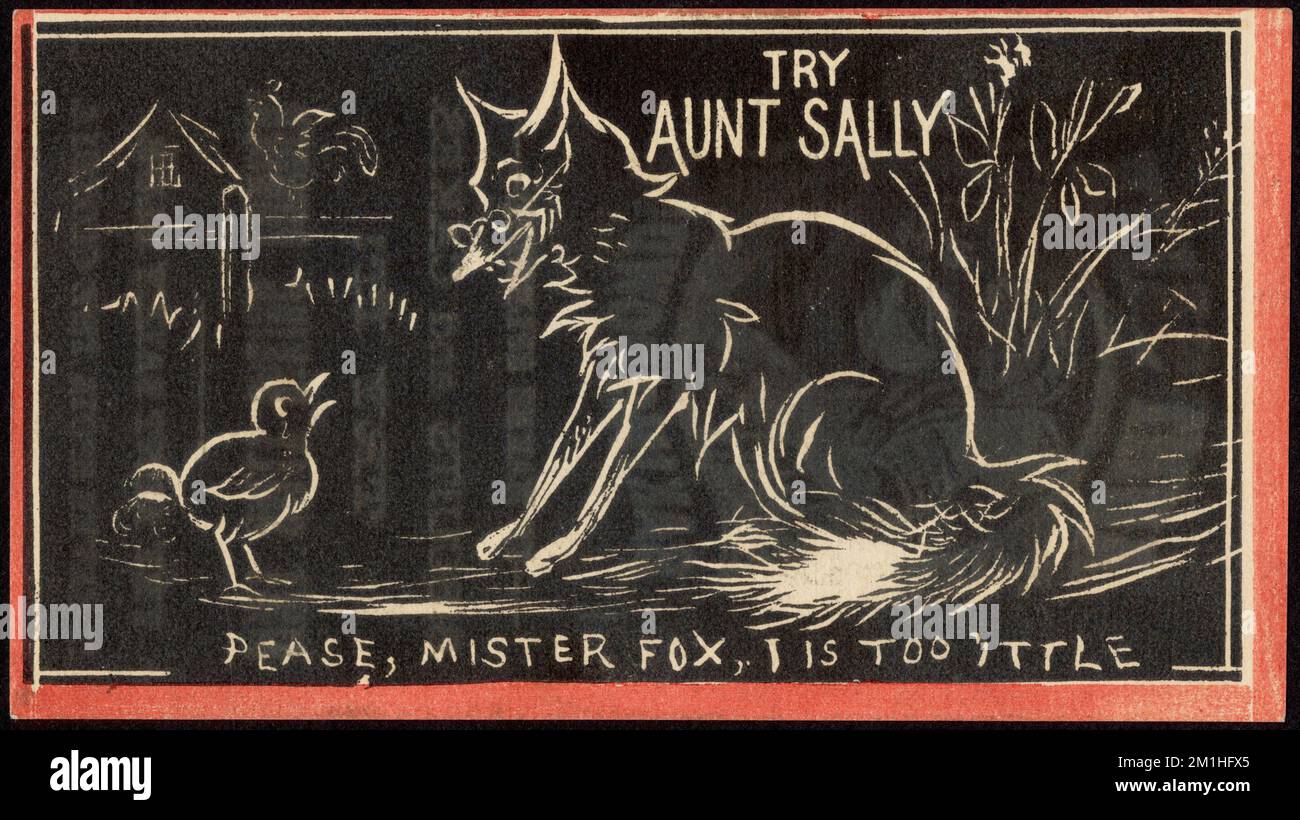 Try Aunt Sally pease, Mr. Fox, I is too little , Cats, Birds, Baking