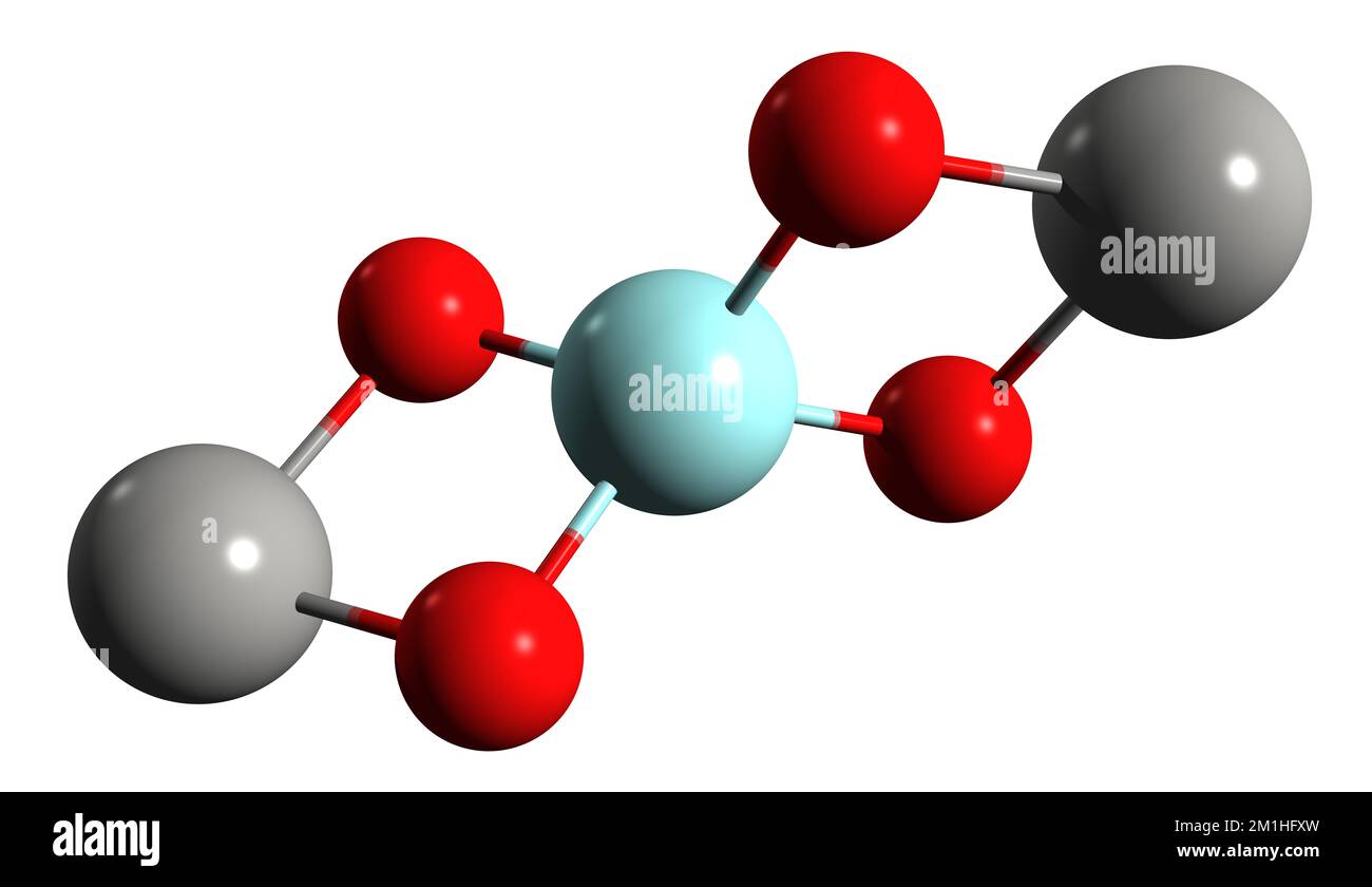 3D image of Zinc silicate skeletal formula molecular chemical structure of Food additive E557