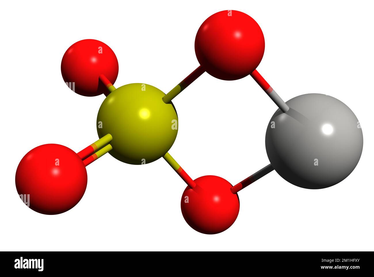 3D image of Zinc sulfate skeletal formula molecular chemical